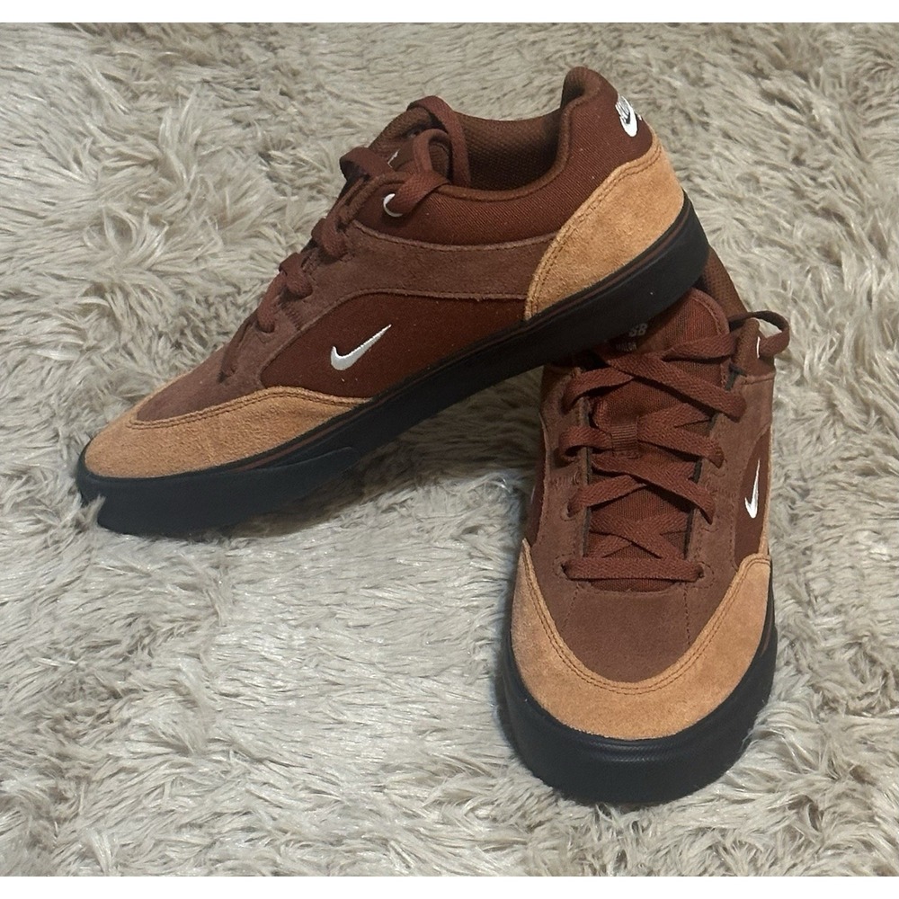 Nike SB Malor GS Cinnamon Dark Russet Black Skate Shoes HF1205-200 Size 7Y